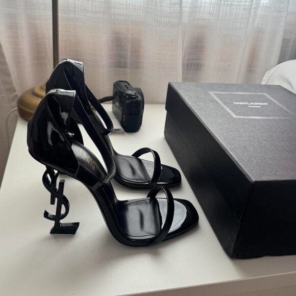 Saint Laurent Paris Women's Black Sandals - Picture 1 of 5